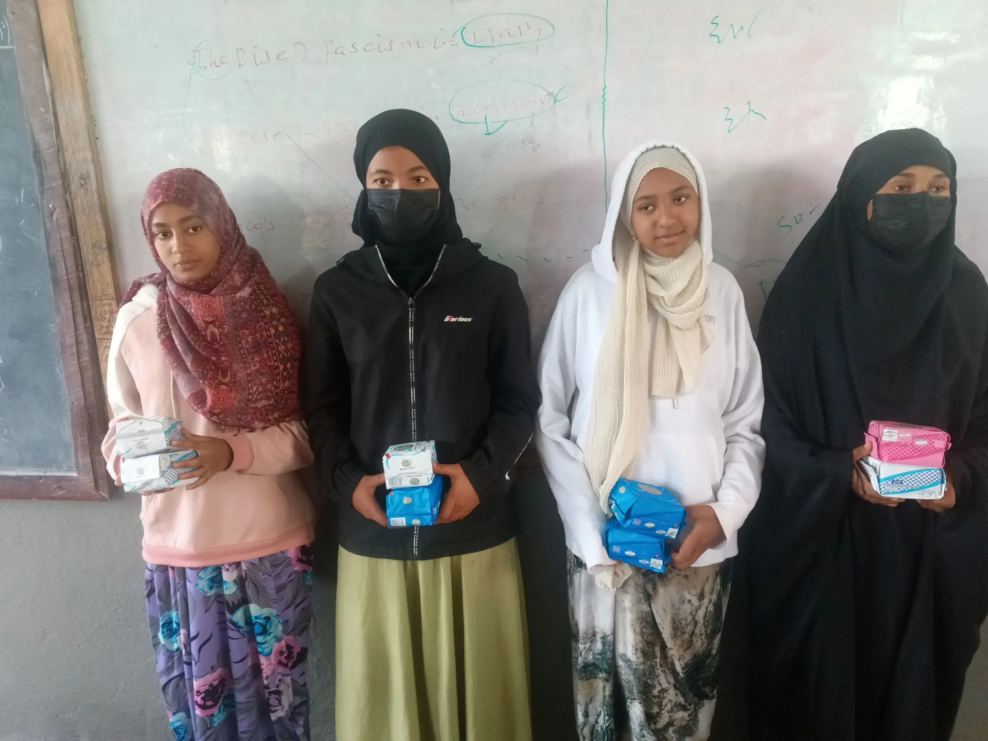 Hygiene and sanitary pad distribution for girl students
